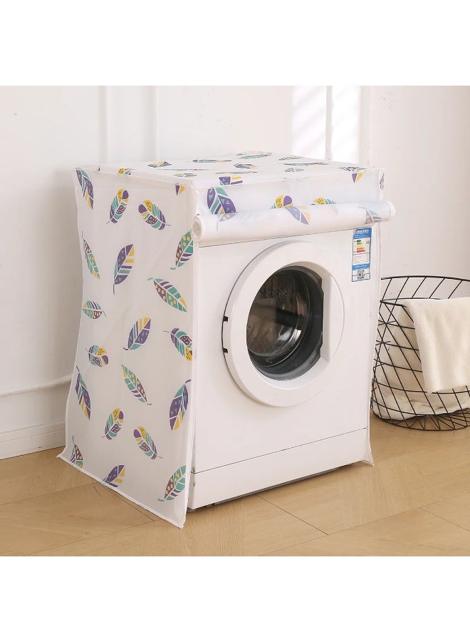 KITCHENOO Waterproof Front Load / Top Load Washing Machine Cover | PEVA Dustproof Protective Cover for 6kg, 6.5kg, 7kg & 7.5kg Fully Automatic Machines, Geometric Abstract - Image 1